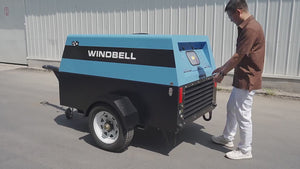 Windbell WGD385 385 CFM 140 HP Trailer Air Compressor