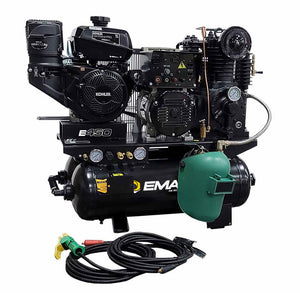 EMAX 3-in-1 20 Gallon Wheelbarrow Kohler Electric Start Gas Driven 14hp Air Compressor, Stick Welder, Generator combination, Truck Mount - EGES14020T