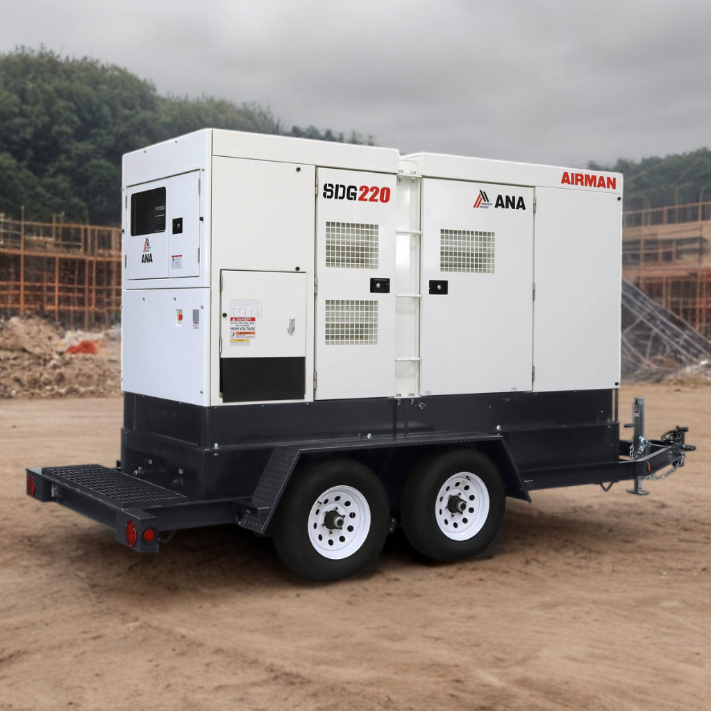 Airman SDG220S-8E 220 kVA 23.5 Hours John Deere Engine Mobile Generator