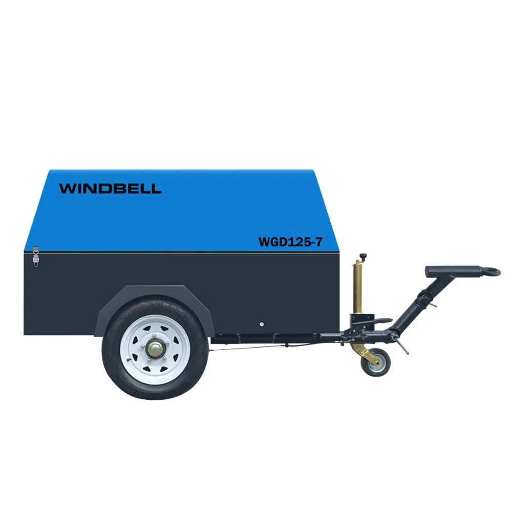 Windbell WGD125 125 CFM 35 HP Trailer Air Compressor