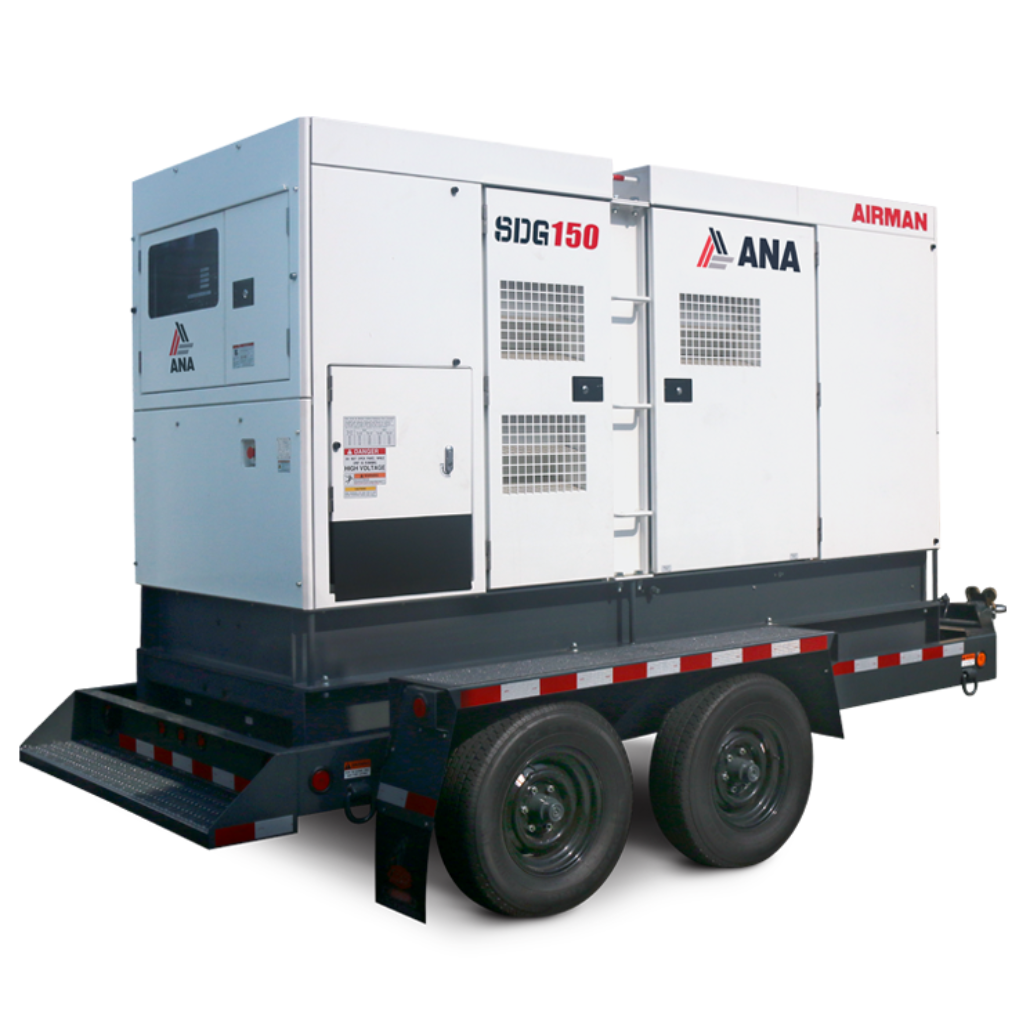 Airman SDG150S-8E1 150 kVA Prime Power, 24 Hrs RuntimeJohn Deere Engine Mobile Generator