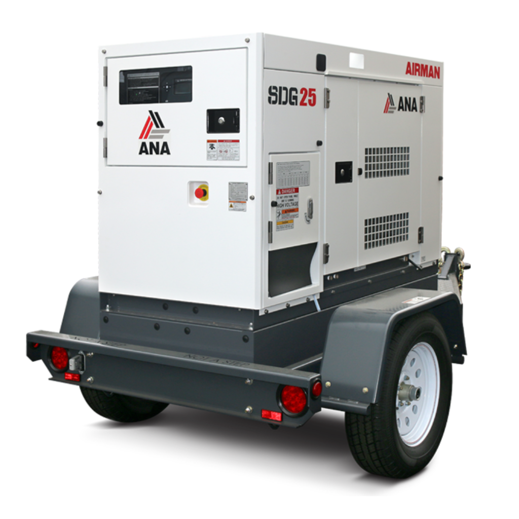 Airman SDG25S-8E1 25 kVA Prime Power, 36 Hrs Runtime, Isuzu Engine Mobile Generator