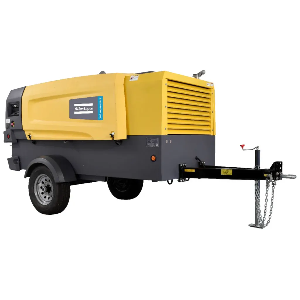 Atlas Copco X-Air 375 150 JD Trailer Air Compressor 375 CFM