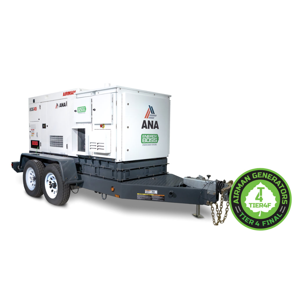 Generador móvil Isuzu de energía híbrida Airman ANA EnergyBoss70-25 de 70 kVA/56 kW