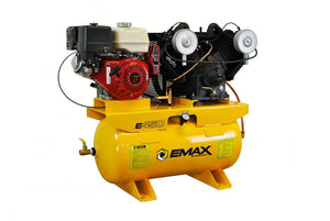 EMAX EGES1330V4 E450-G Industrial Plus Gas Air Compressor 13HP V-4 30 GALLON Honda ELEC START- Truck Mount