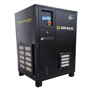 EMAX E3500-RS Series Industrial Rotary Screw Compressor 5-30HP 1-3PH, 60,000Hrs (Cabinet Only)