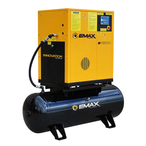 EMAX ERV0101201 Industrial Plus E4500 Series Emax Variable Speed 10HP 1P Rotary Screw Mounted on 120G Tank (no dryer)