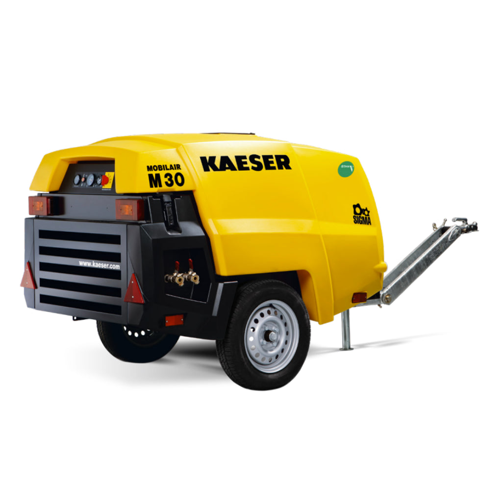 Compresor de aire portátil Kaeser M30PE 100 CFM 21 HP MobilAir