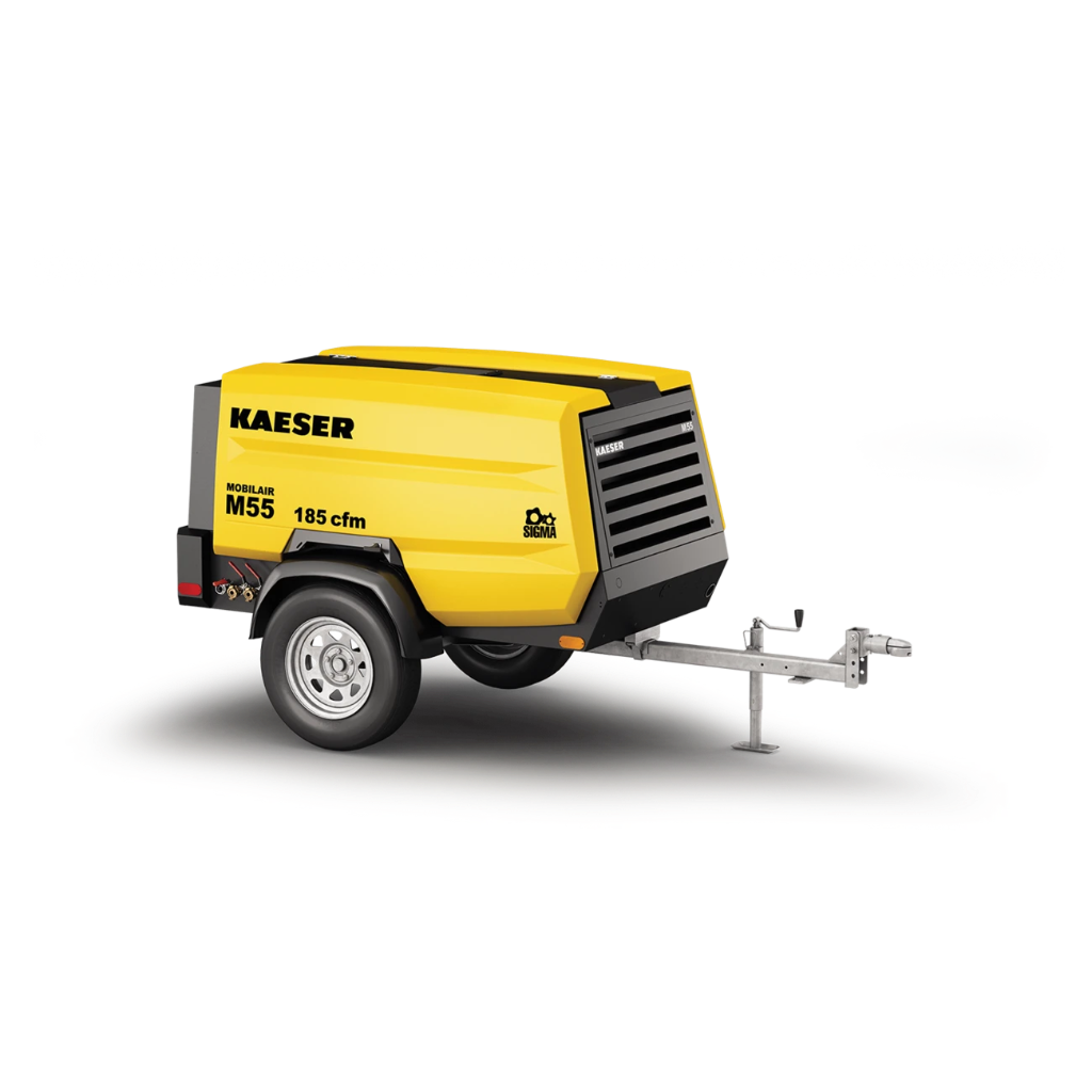 Compresor de aire portátil Kaeser M55PE MobilAir 185 CFM 43 HP