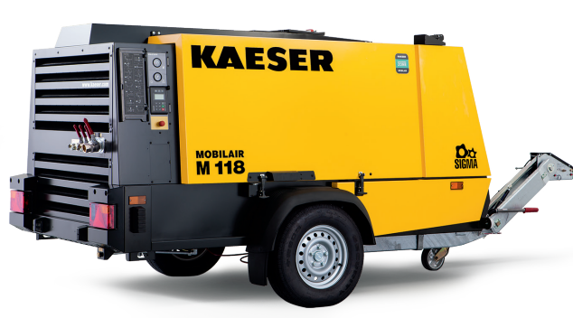 Compresor de aire portátil Kaeser M125 MobilAir 405 CFM 121 HP