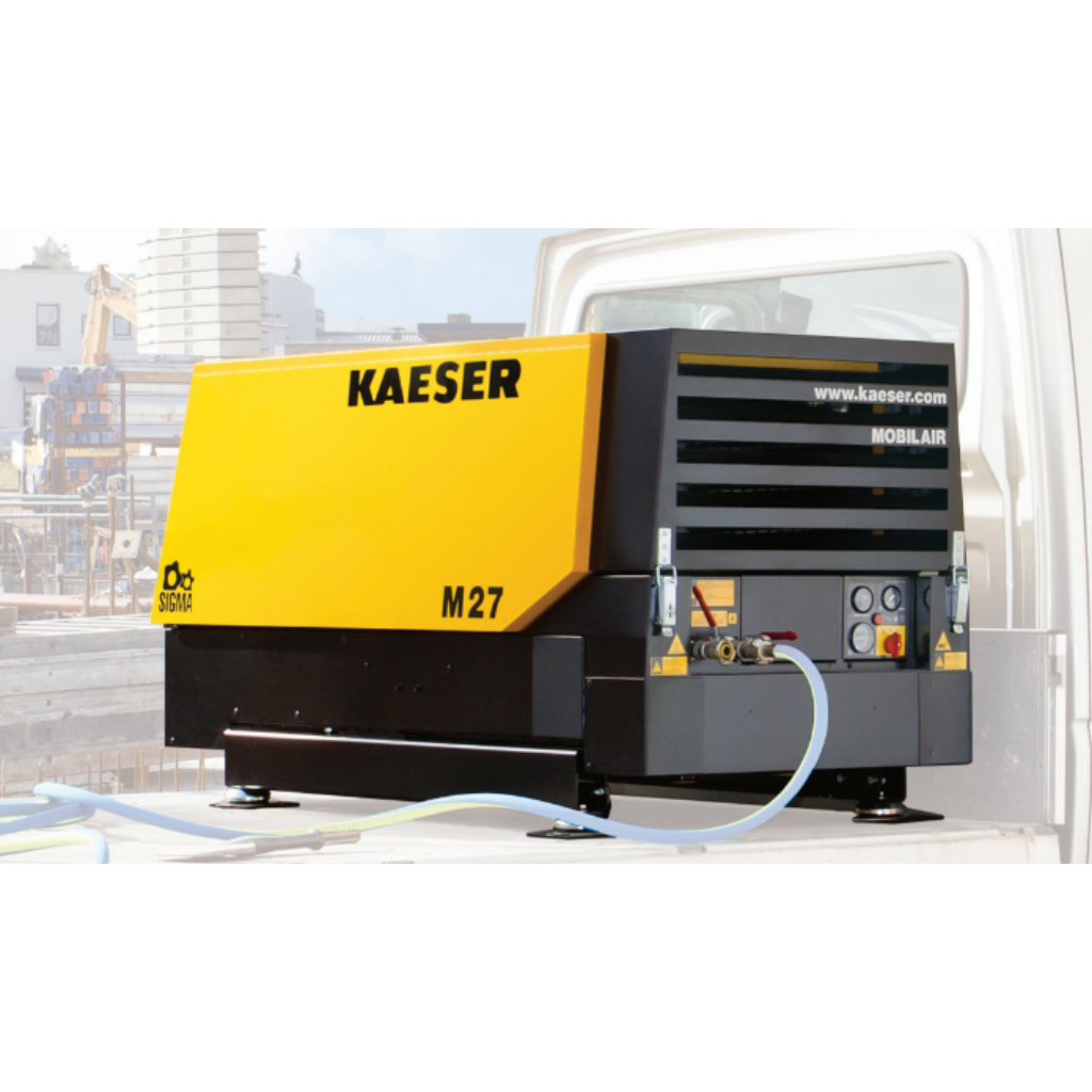Kaeser M27 Utility Skid MobilAir 92 CFM 21 HP Portable Air Compressor