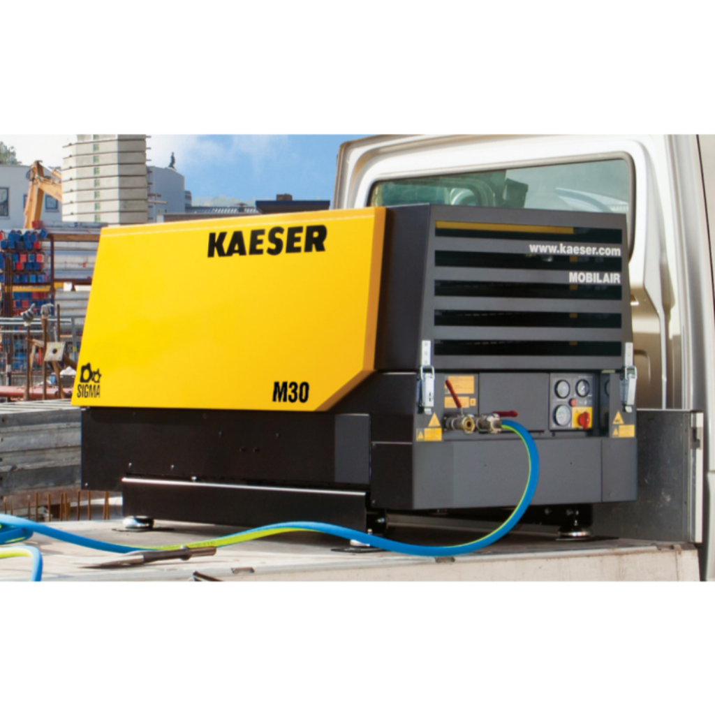 Compresor de aire portátil Kaeser M30 Utility MobilAir 100 CFM 21 HP