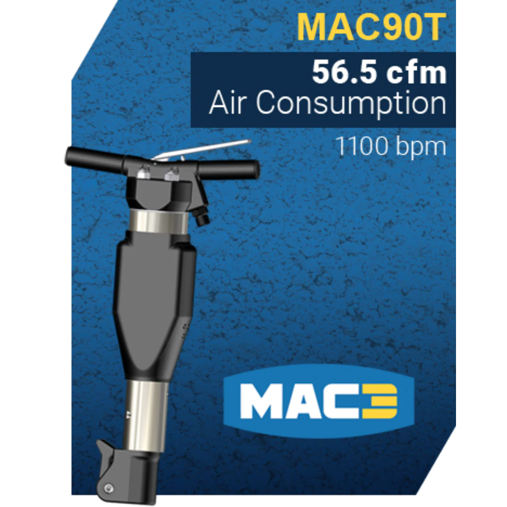 MAC3 MAC 90T Rompedor de pavimentación neumático 1.125&quot; Hex