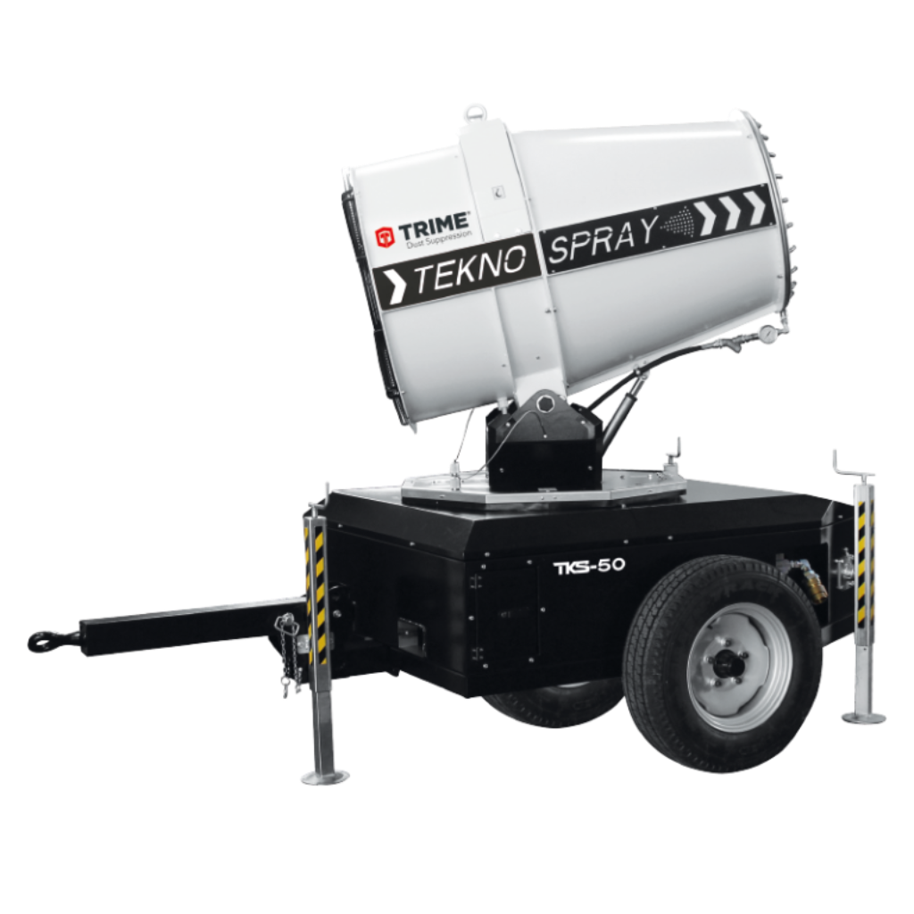 Trime TKS-50 Teknospray de 50 metros con cañón de control de polvo para remolque