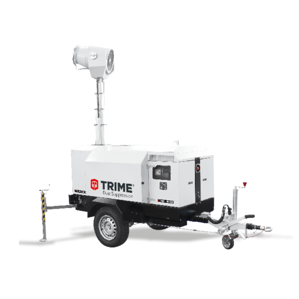 Trime TKS-15 Tanque de energía para remolque Unidad completa Teknospray de 15 metros con cañón de control de polvo para remolque