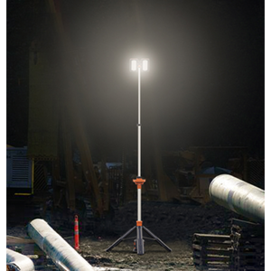 MountBright TL300 锂电池 14,000 流明 10 英尺 LED 便携式三脚架灯