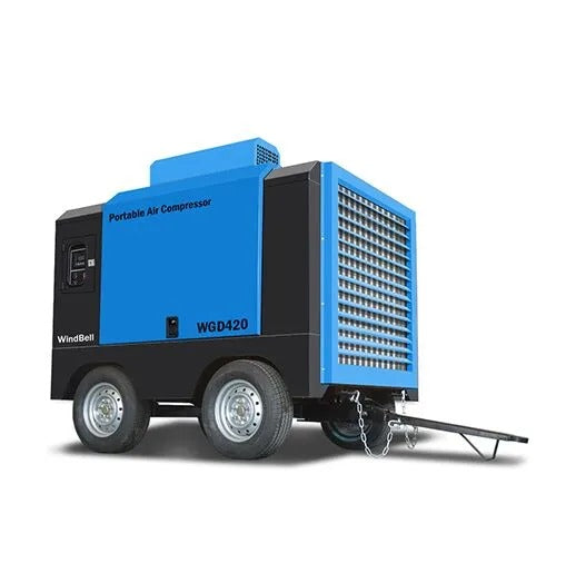 Windbell WGD420 420 CFM 160 HP Trailer Air Compressor