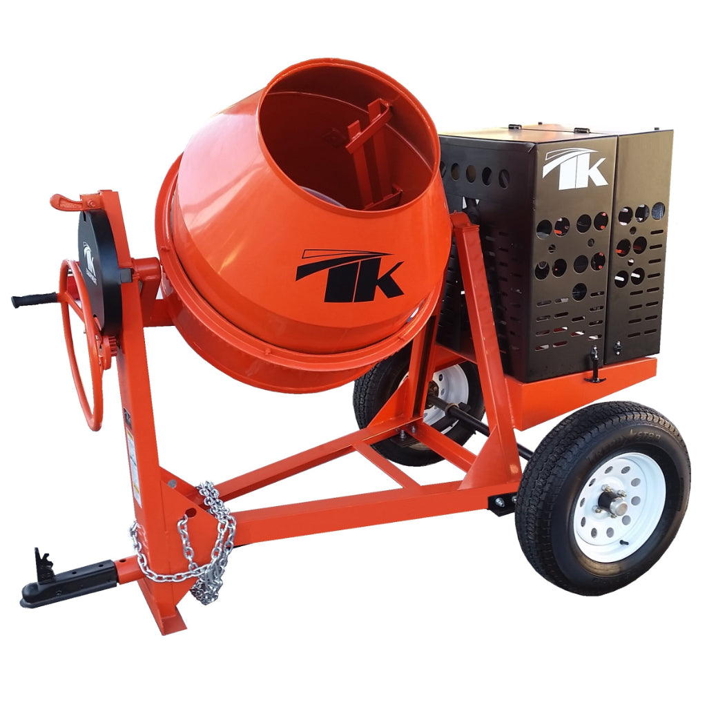 TK Equipment CM7 Concrete Mixer, 7 cubic ft, GX240 Honda Engine Direct Drive