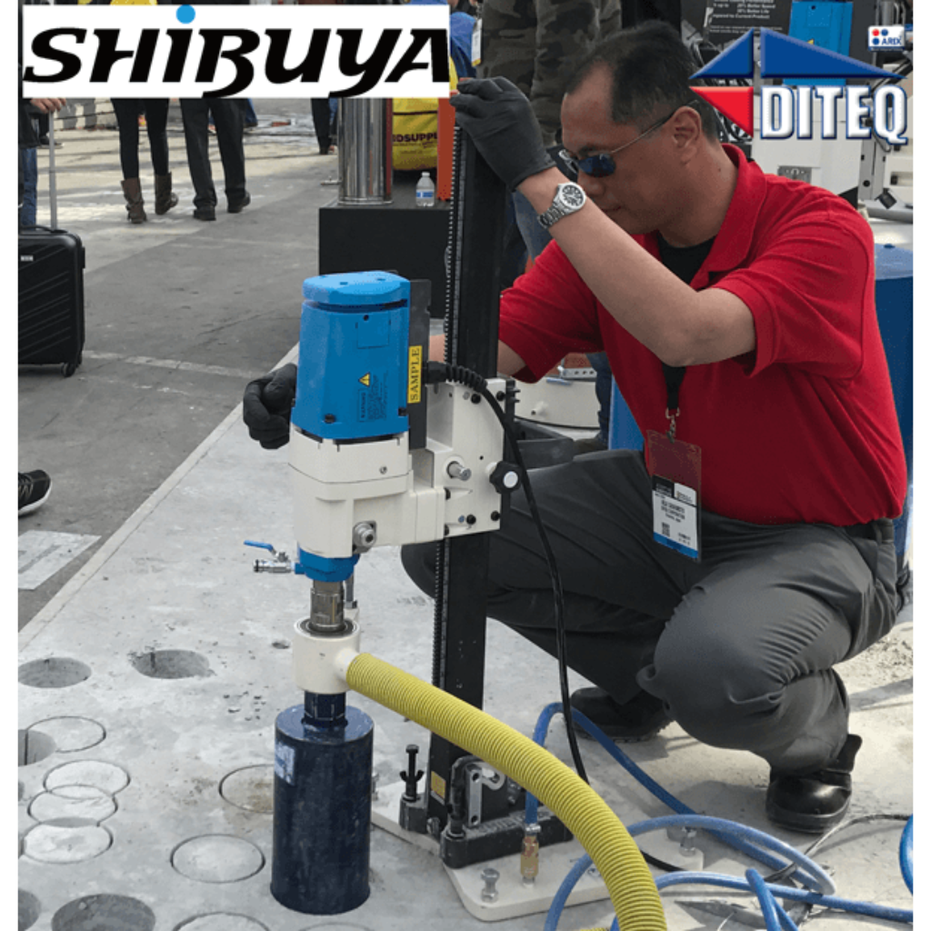 Shibuya TS-255 PRO Fixed Base 51" Column 115v Core Drill Diteq DR0070