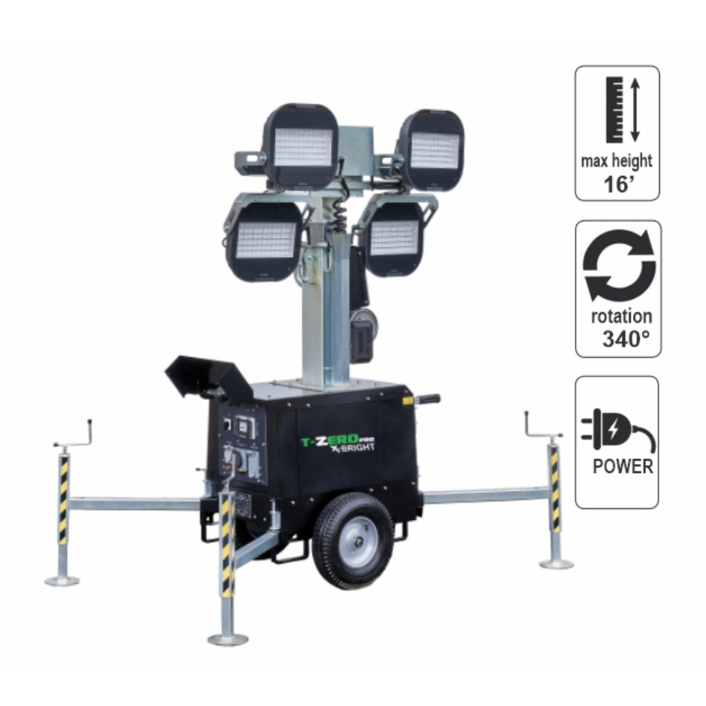 Torre de luz LED encadenable enchufable Trime X-Chain de 4 x 160 W